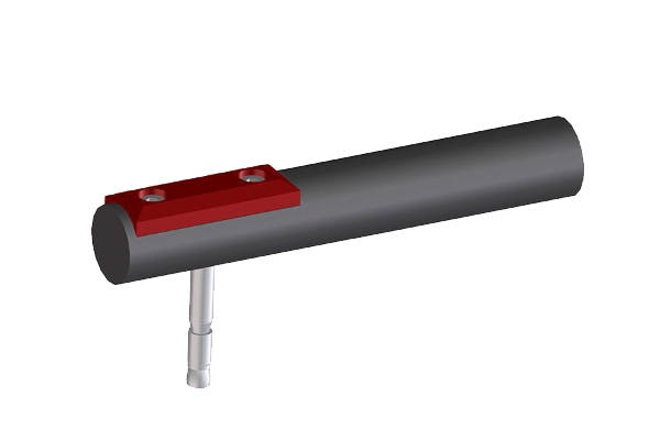 3D rendering of the w40 rail end piece 