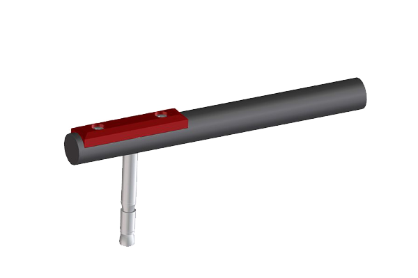 3D rendering of the w25 rail end piece 