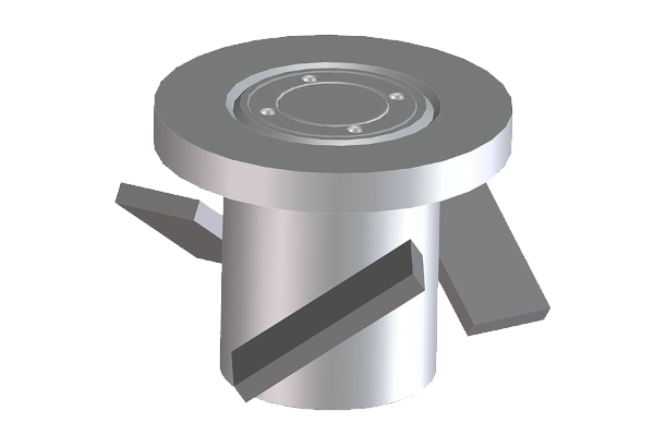 3D rendering of a ground sleeve for concrete