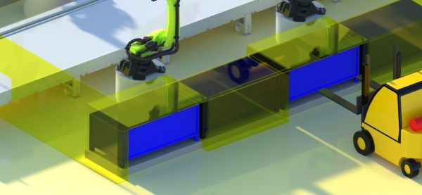 3D-Visualisierung einer Behälterstation