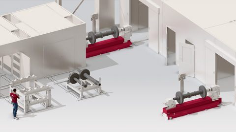 3D-Rendering der Anlagen zur Oberflächenbehandlung